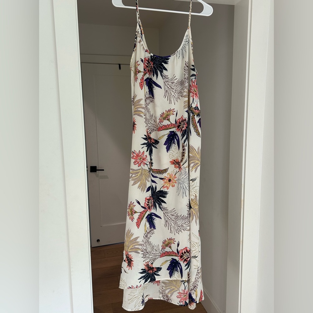 Lovestitch Floral Maxi Dress in Cream and Navy